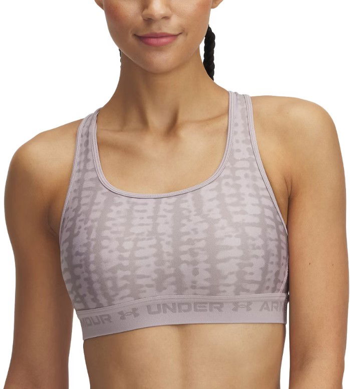 Сутиен Under Armour Under Armour Crossback Mid Print Sports Bra Сиво | 1361042-011