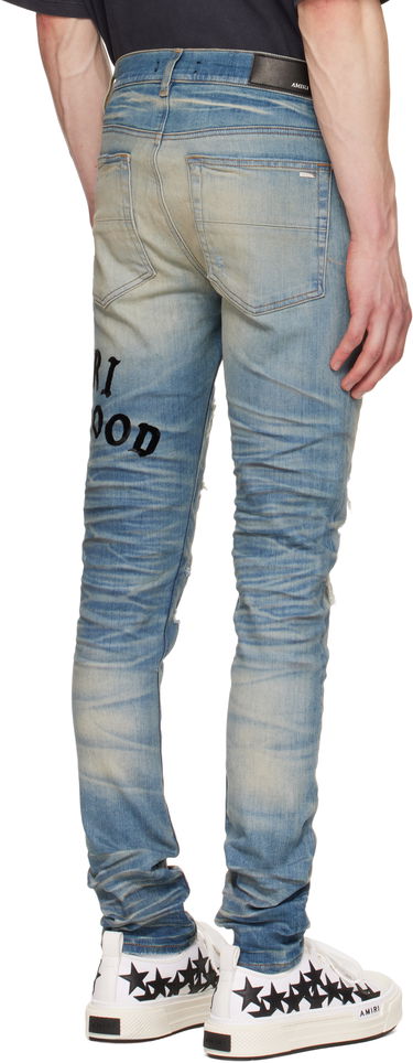 Дънки AMIRI AMIRI 'Hollywood' Repaired Jeans Синьо | AMDNSY1152, 2