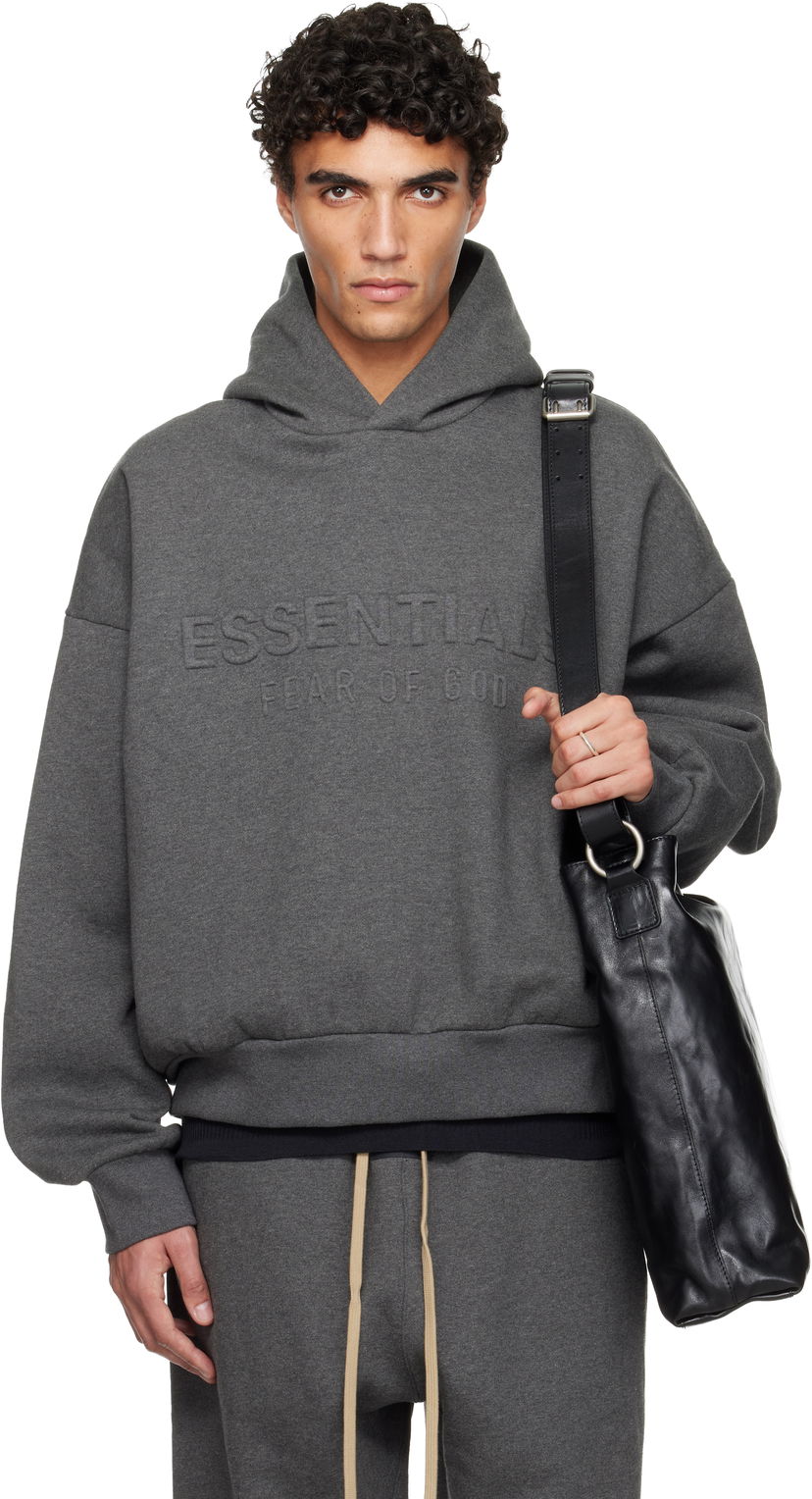 Суитчър Fear of God Holiday Embossed 'Essentials' Classic Hoodie Сиво | 192HO256211F