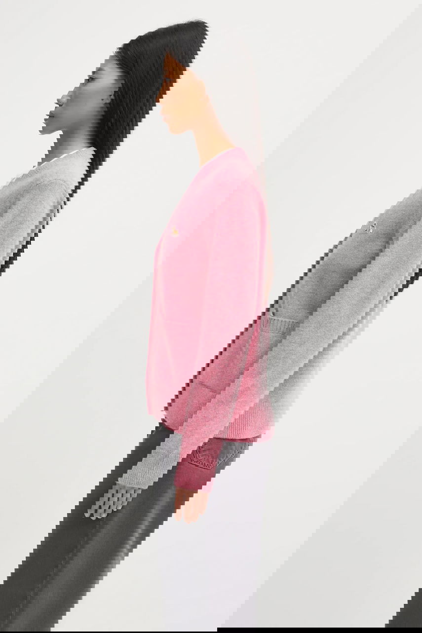 Пуловер MAISON KITSUNÉ Maison Kitsuné Baby Fox Lambswool Boxy Cardigan Розово | PW00501KT1006, 1