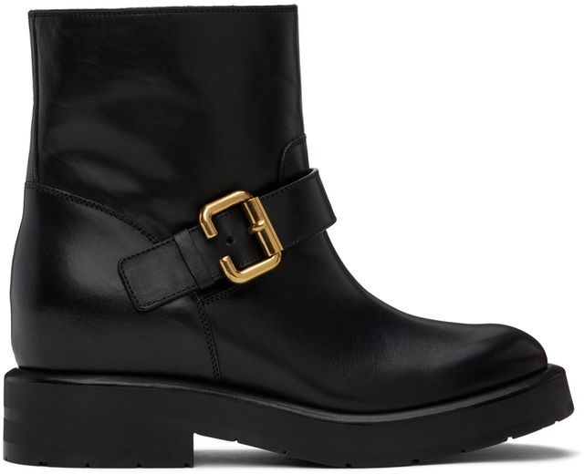 Coddington Leather Ankle Boots with Buckle