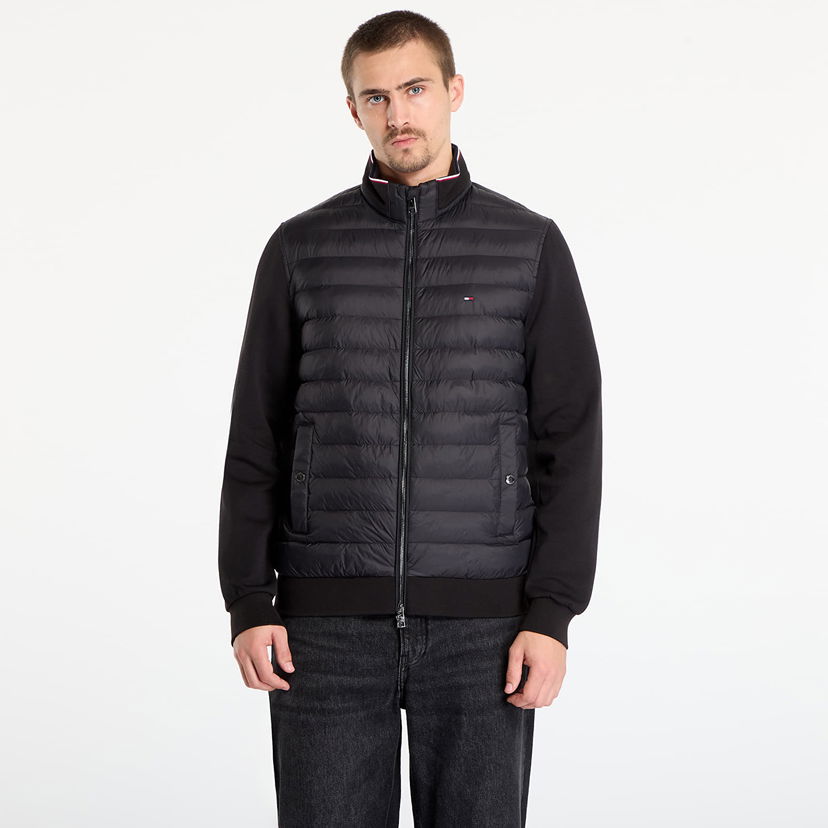 Пухо яке Tommy Hilfiger Jacket Mix Media Ess Rwb Stand Collar Черно | MW0MW41329 BDS