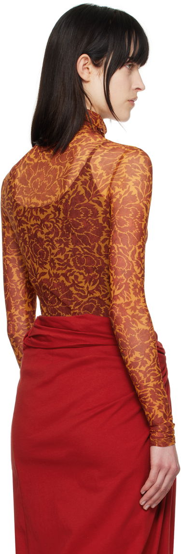 Пуловер Dries Van Noten Dries Van Noten Printed Turtleneck Top Оранжево
 | 251-011159-1619, 2