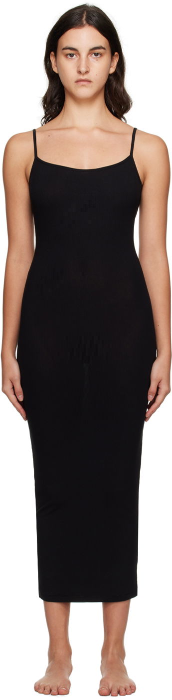 Pокля SKIMS SKIMS Soft Lounge Backless Maxi Dress Черно | DR-MAX-3489, 0