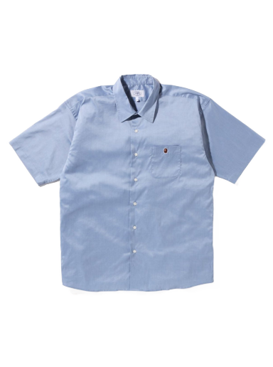 Риза BAPE One Point Wide Fit S/S Shirt Синьо | 1I30-132-016