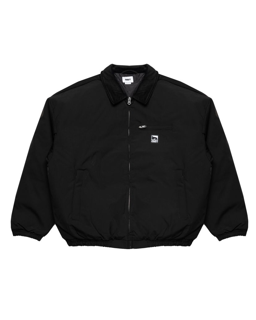 Яке бомбър OBEY ELYSIAN Corduroy Collar Bomber Jacket Черно | 121800601-BLK
