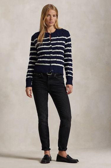 Пуловер Polo by Ralph Lauren Navy Blue & White Striped Cardigan Синьо | 211947909, 2