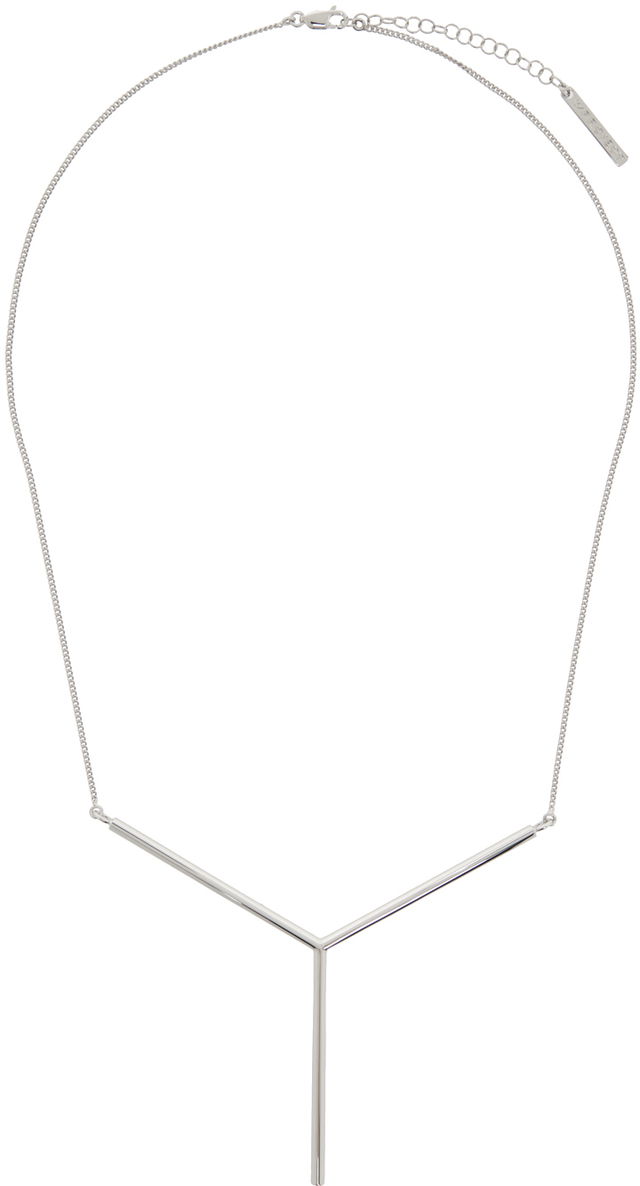 Silver Maxi 'Y' Necklace