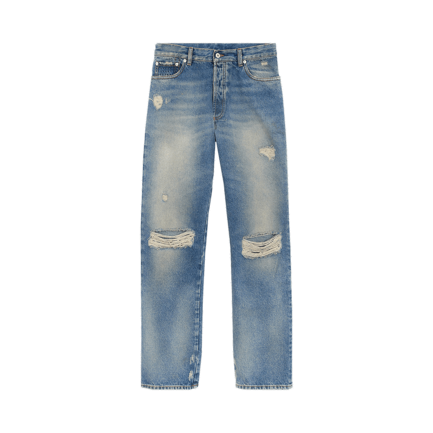 Дънки HERON PRESTON Distressed Regular Jeans Синьо | HMYA011F22DEN0034000, 0