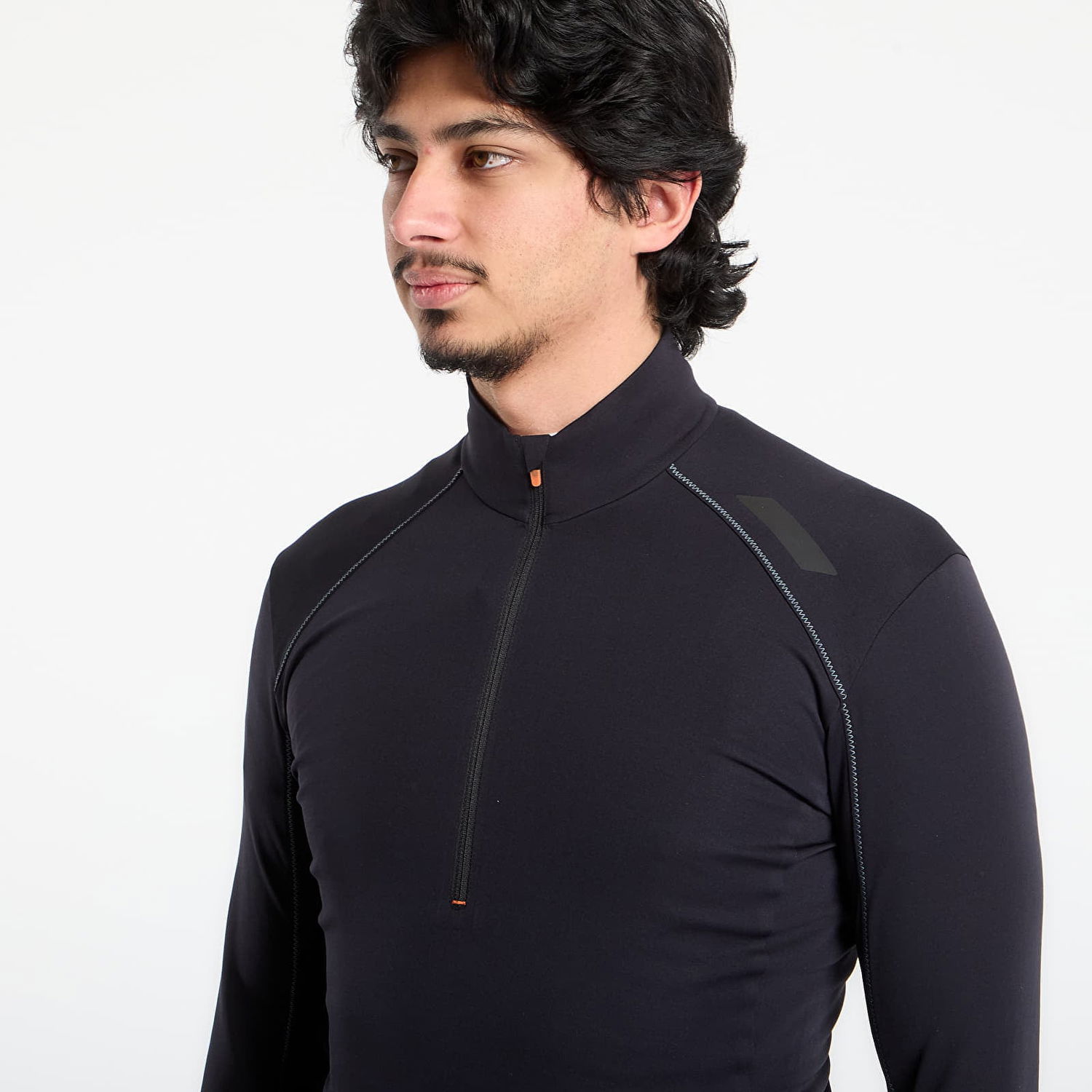 Тениска Soar Running SOAR Wooltech Long-Sleeve Half-Zip Running Top Черно | AW25-SLS6M-BLK, 1