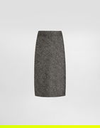 Dolce & Gabbana Chevron Wool Blend Skirt