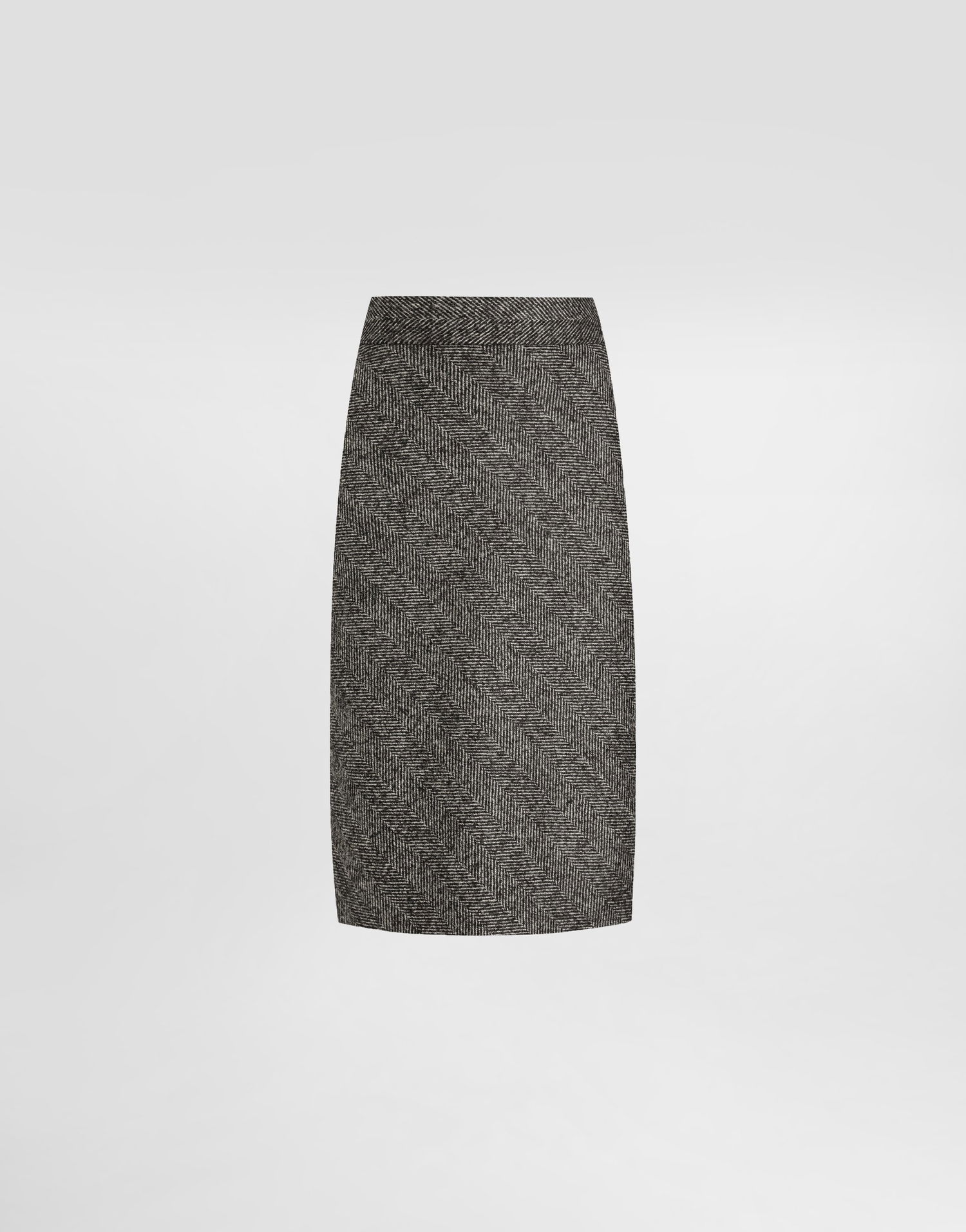 Пола Dolce & Gabbana Dolce & Gabbana Chevron Wool Blend Skirt Сиво | F4C6CTFCZAFS8030, 0