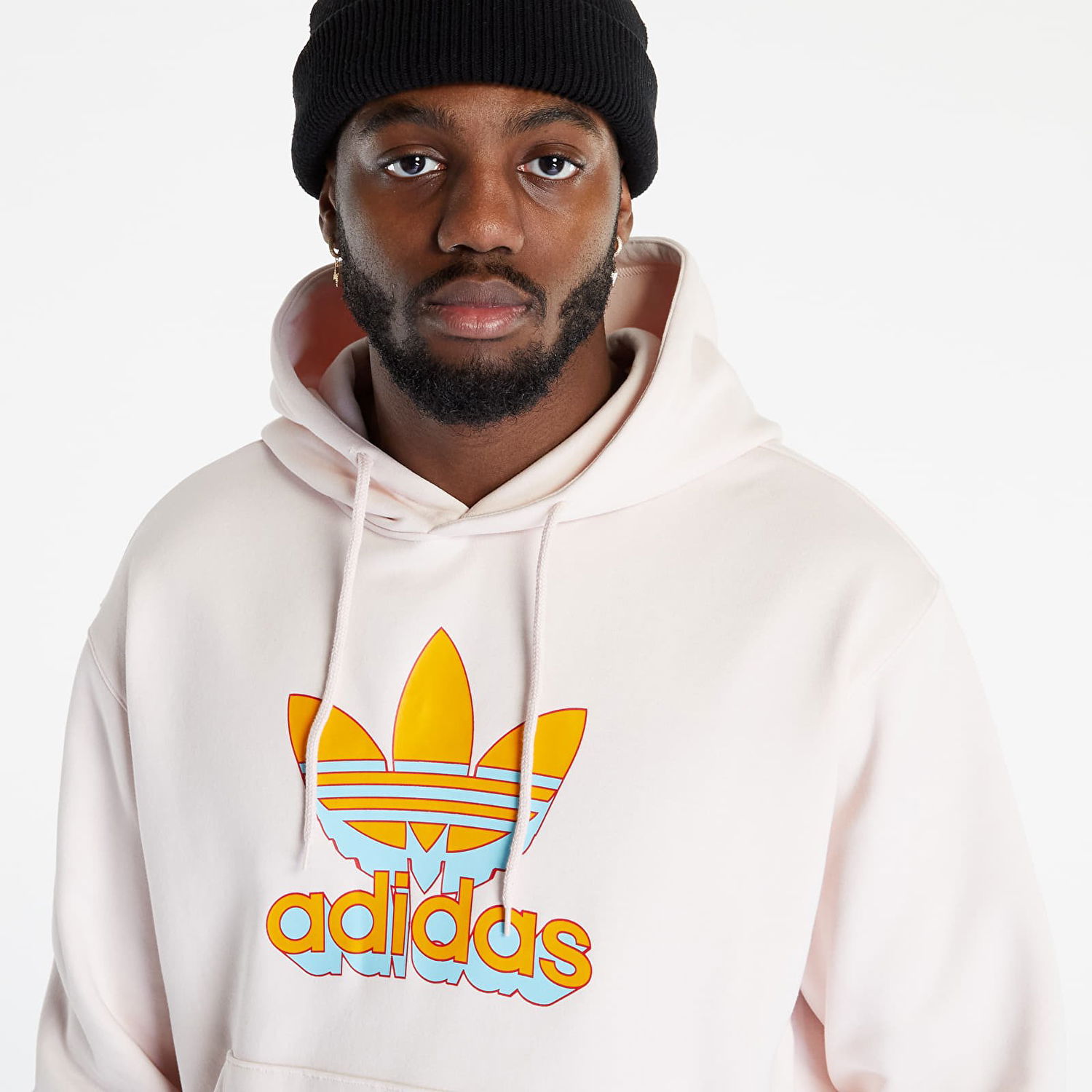 Суитчър adidas Originals 3D Print Trefoil Hoody Бяло | IC5567, 1