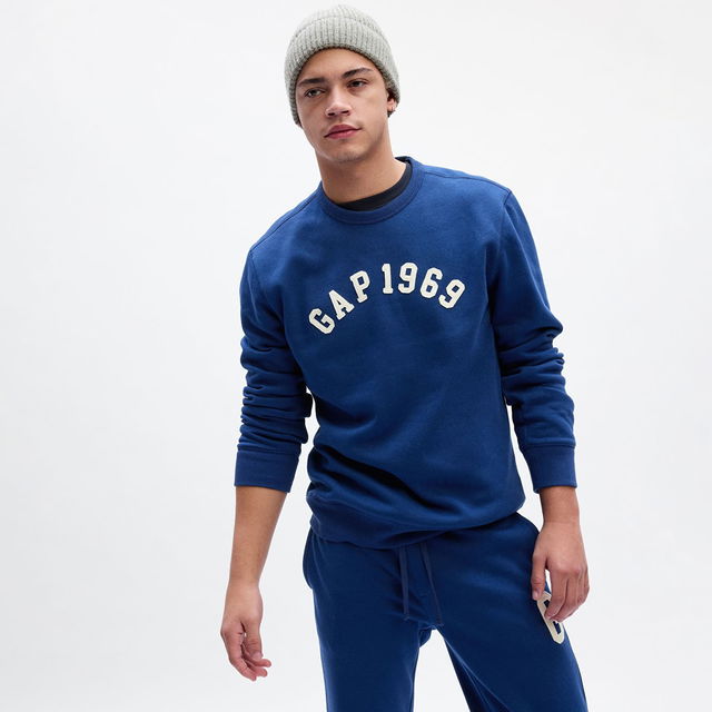 Crewneck Logo Sweatshirt Pangea Blue