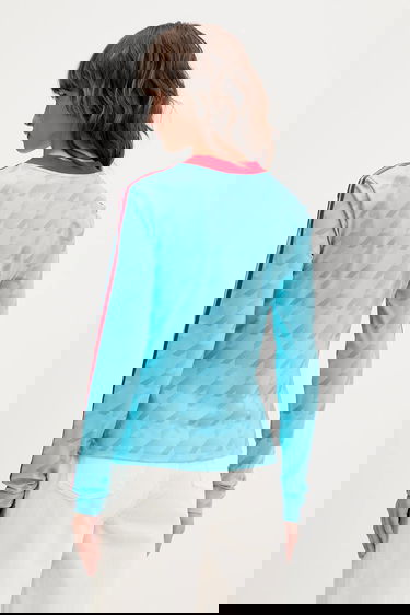 Фланелка adidas Performance Slim-Fit Long Sleeve Football Jersey with Allover Print Тюркоазено | JW0271, 2