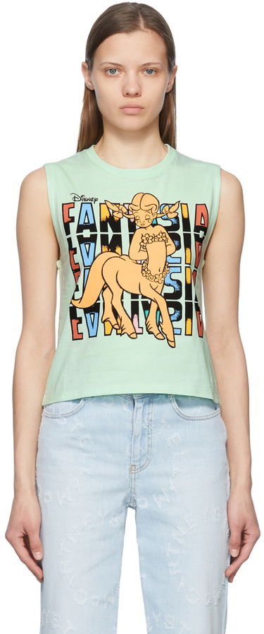 Потник Stella McCartney Stella McCartney Fantasia Centaurette Graphic Cropped Tank Top Зелено | 6J00353SNP33, 0