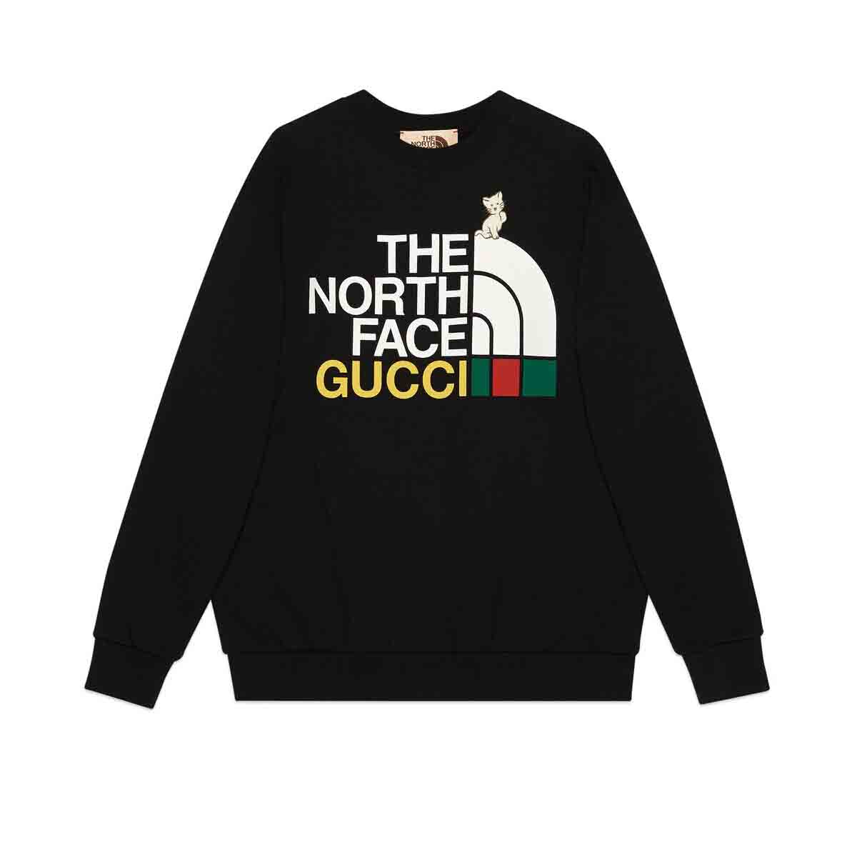 Суитчър Gucci The North Face x Sweatshirt Черно | 617964 XJDTE 1082, 0