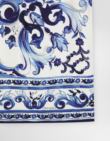 Pокля Dolce & Gabbana Dolce & Gabbana Majolica-Print Silk Dress Синьо | I6KH3WHPAB8HA3TN, 3