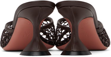 Грижа за обувките Amina Muaddi Amina Muaddi Lupita Net 70 Heeled Sandals Бяло | LUPITA NET 70, 4