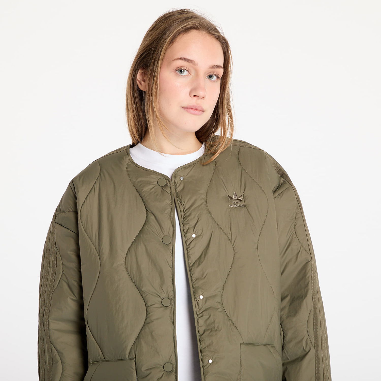 Яке adidas Originals Quilted Liner Jacket Olive Strata Зелено | JJ4354, 1