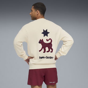 Суитчър Puma PUMA x SAYSKY Crewneck Sweatshirt Бежово | 527557_87, 4