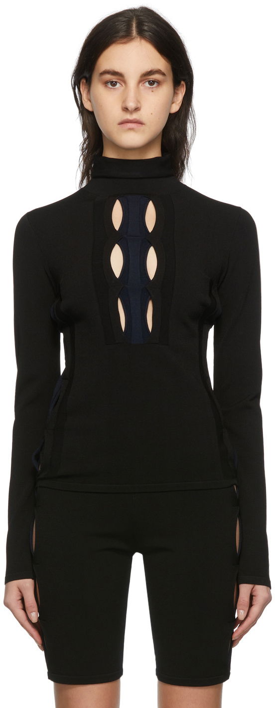 Пуловер Dion Lee Double Hosiery Turtleneck Top Тъмно синьо | C7035R22, 0