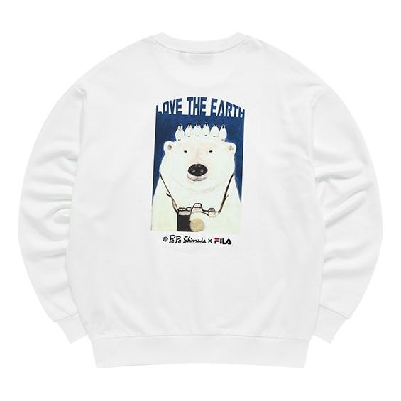 Суитчър FILA FILA x Pepe Shimada Cartoon Print Pullover Бяло | F11M133297F-WT, 0
