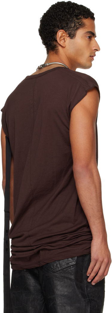 Тениска Rick Owens DRKSHDW Concordians Dylan Deep V-neck T-shirt Кафяво | DU02E7157 BH, 2