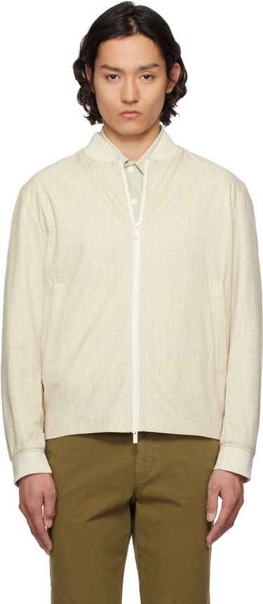 Яке бомбър BOSS BOSS Slim-Fit Bomber Jacket Бежово | 50539477, 0