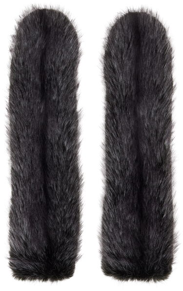 Ръкавици Anna Sui Anna Sui SSENSE Exclusive Faux-Fur Mittens Черно | 625F92, 0