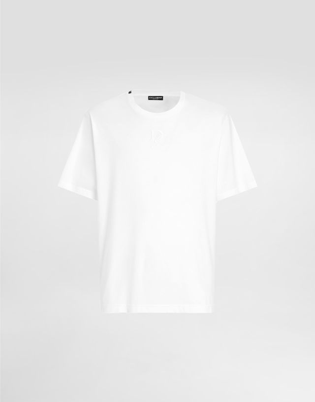 Dolce & Gabbana Cotton T-Shirt with Embroidered Logo