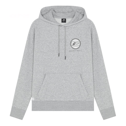 Суитчър New Balance Logo Printing Pullover Hoodie Сиво | MT13585-AG