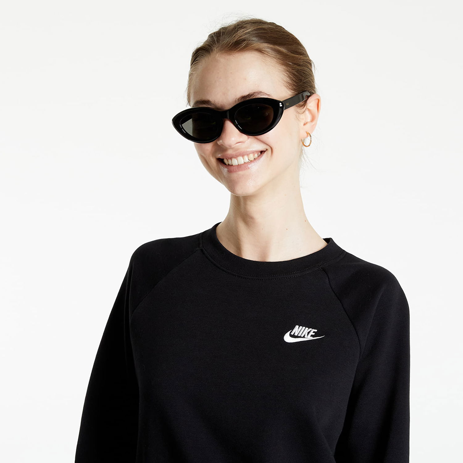Суитчър Nike Sportswear Essential Fleece Crew Черно | BV4110-010, 0