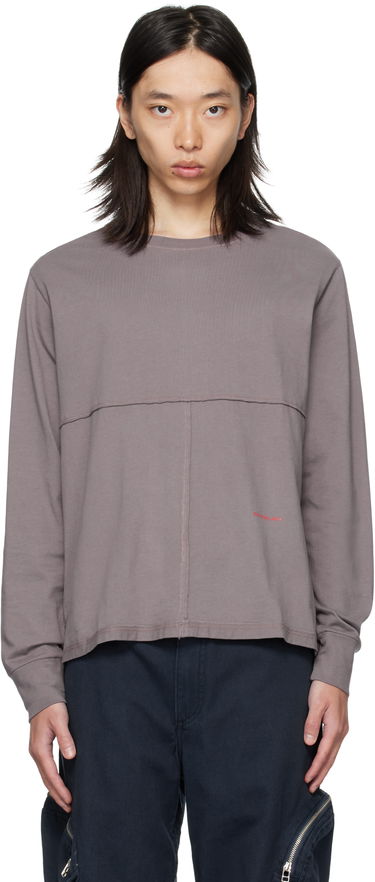 Тениска Eckhaus Latta Eckhaus Latta Lapped Long Sleeve T-Shirt Сиво | 302-EL-PF25-SK, 0