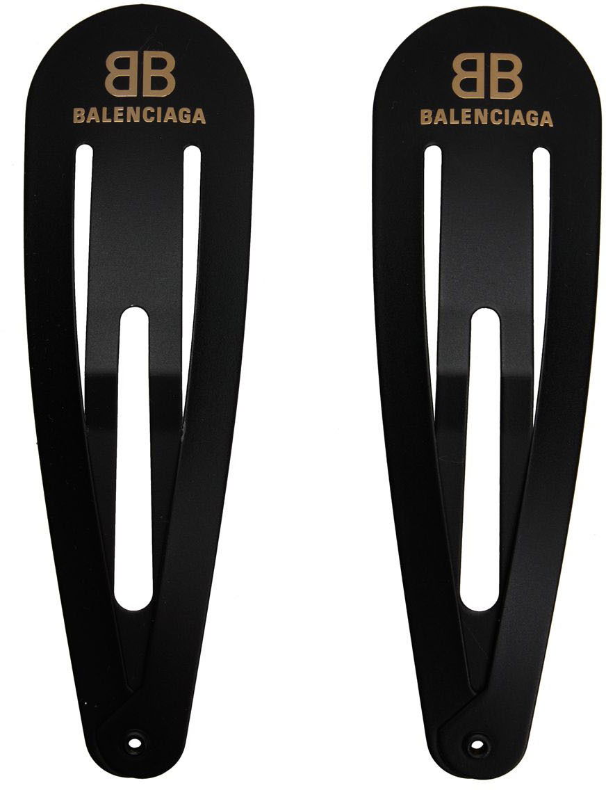 Аксесоари Balenciaga Logo Hair Clip Set Черно | 699021 TZ01G, 0