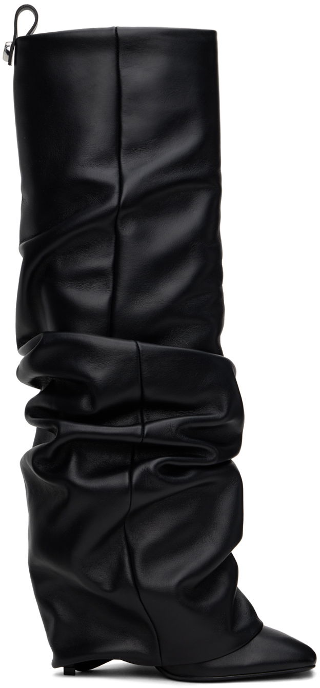Дамска чанта The Attico Attico Rea Tube Slouch Tall Boots Черно | 247WS820 L019, 0