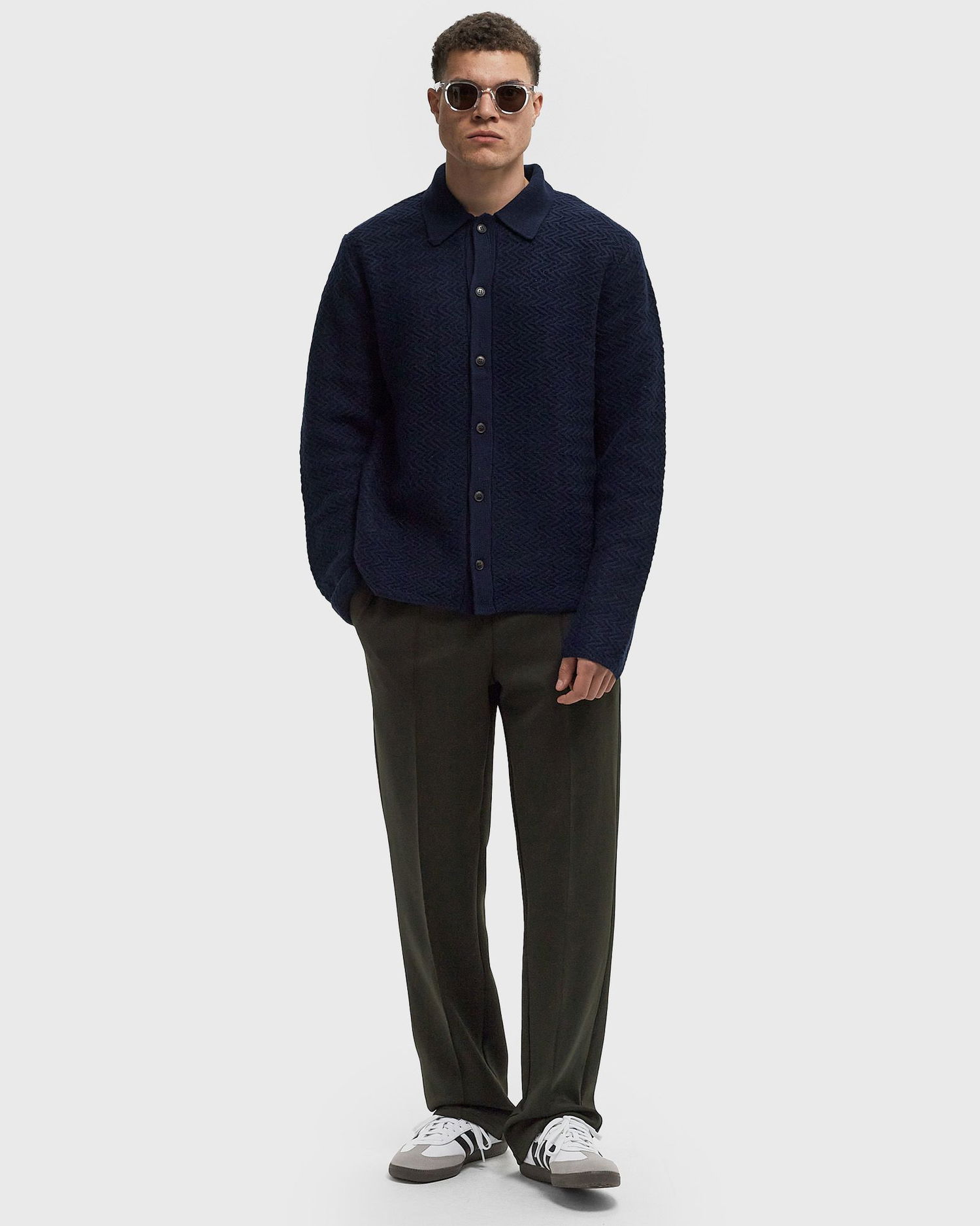 Пуловер Les Deux Les Deux Finnegan Knitted Cardigan Тъмно синьо | LDM410185-460460, 1