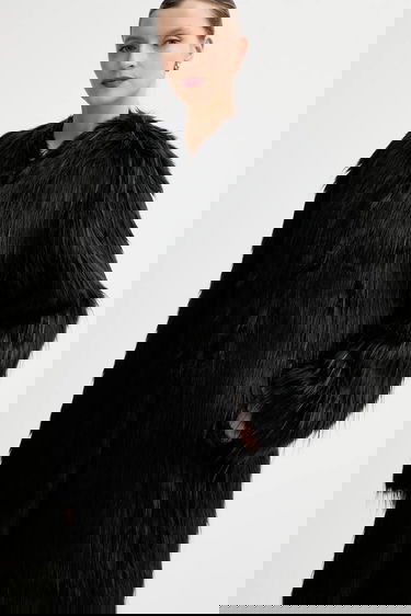 Палта STAND STUDIO Carolina Long Faux Fur Coat Черно | 66577.9414, 3