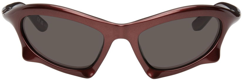 Слънчеви очила Balenciaga Burgundy Bat Rectangle Sunglasses Бургунди | BB0229S-005