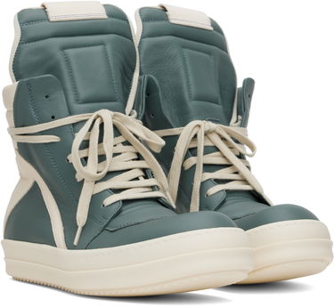 Кецове и обувки Rick Owens Rick Owens Hollywood Geobasket Зелено | RU01E5894 LCO, 3