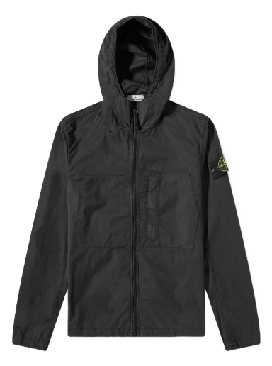Яке Stone Island Supima Cotton Twill Stretch Hooded Jacket Черно | 781543310-V0029