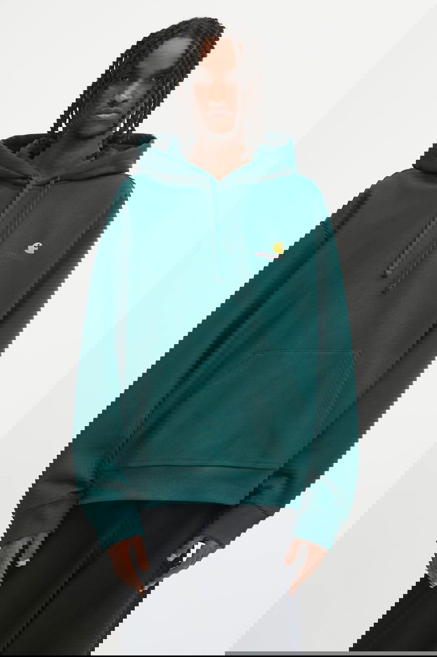 Суитчър Carhartt WIP Hooded American Script Sweat Зелено | I028279.05AXX, 0