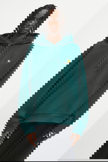 Суитчър Carhartt WIP Hooded American Script Sweat Зелено | I028279.05AXX, 0