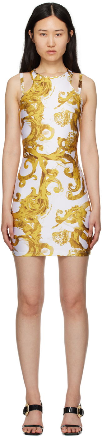 Pокля Versace Printed Minidress Бяло | E76HAO944_EJS292, 0