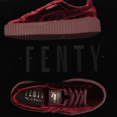 Кецове и обувки Puma FENTY / Creeper Velvet royalpurple - purple - royalpurple Бургунди | 364466 02, 5