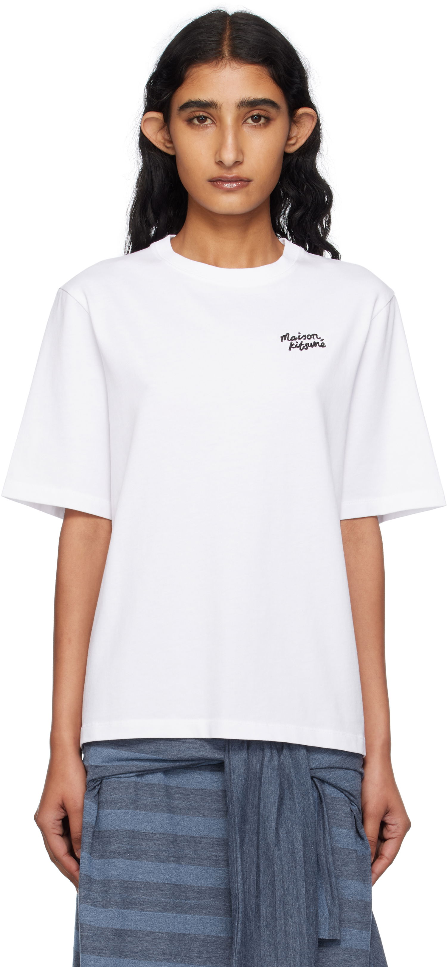 Тениска MAISON KITSUNÉ Maison Kitsuné Handwriting Comfort T-Shirt Бяло | PW00114KJ0119, 0