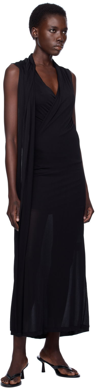 Pокля TOTEME TOTEME Overlapped Scarf Maxi Dress Черно | 253-WRD0235-FB0266, 3