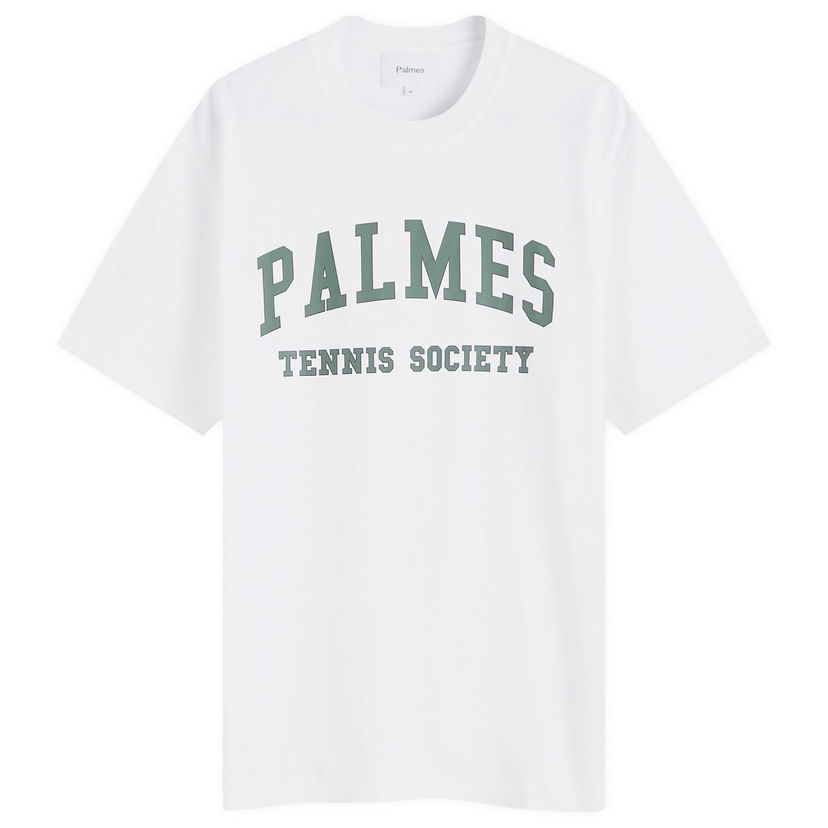 Тениска Palmes Ivan Collegiate T-Shirt Бяло | P10-0004-077