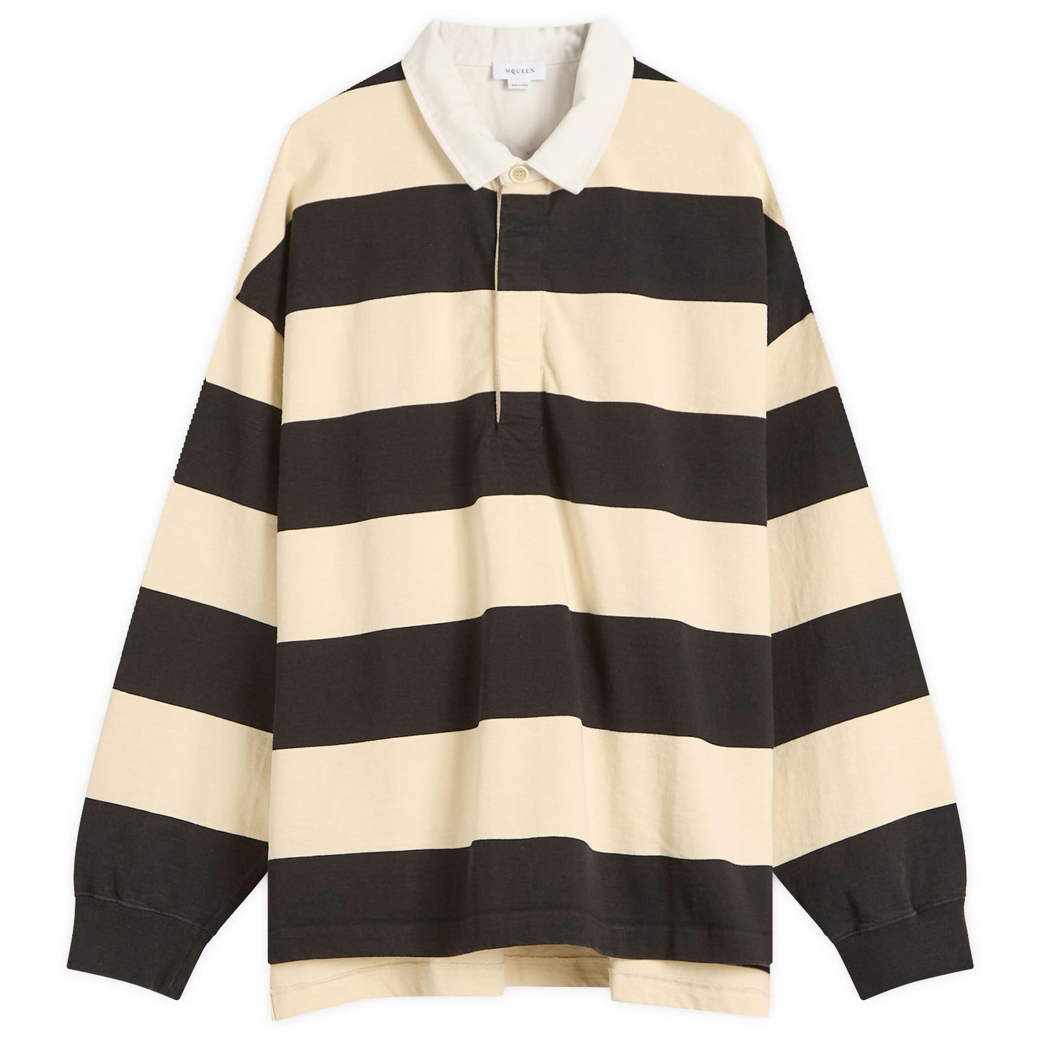 Поло тениска Alexander McQueen Alexander McQueen Oversized Striped Rugby Shirt, Size Large Многоцветен | 809764-QXABW-1080, 0