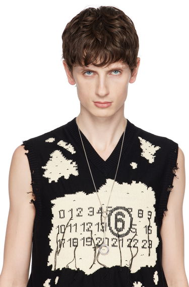 Колие Maison Margiela MM6 Maison Margiela Curb Chain Pendant Necklace Металик | SM7UU0076 P7352, 1